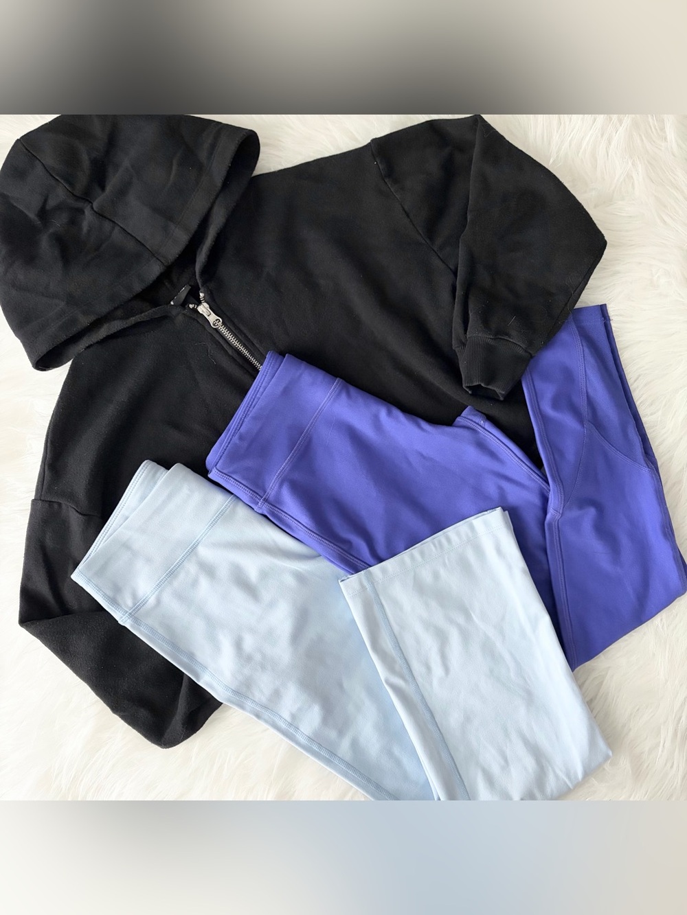 Bundle 3pc Girls Athletic Leggings and Cropped Hoodie